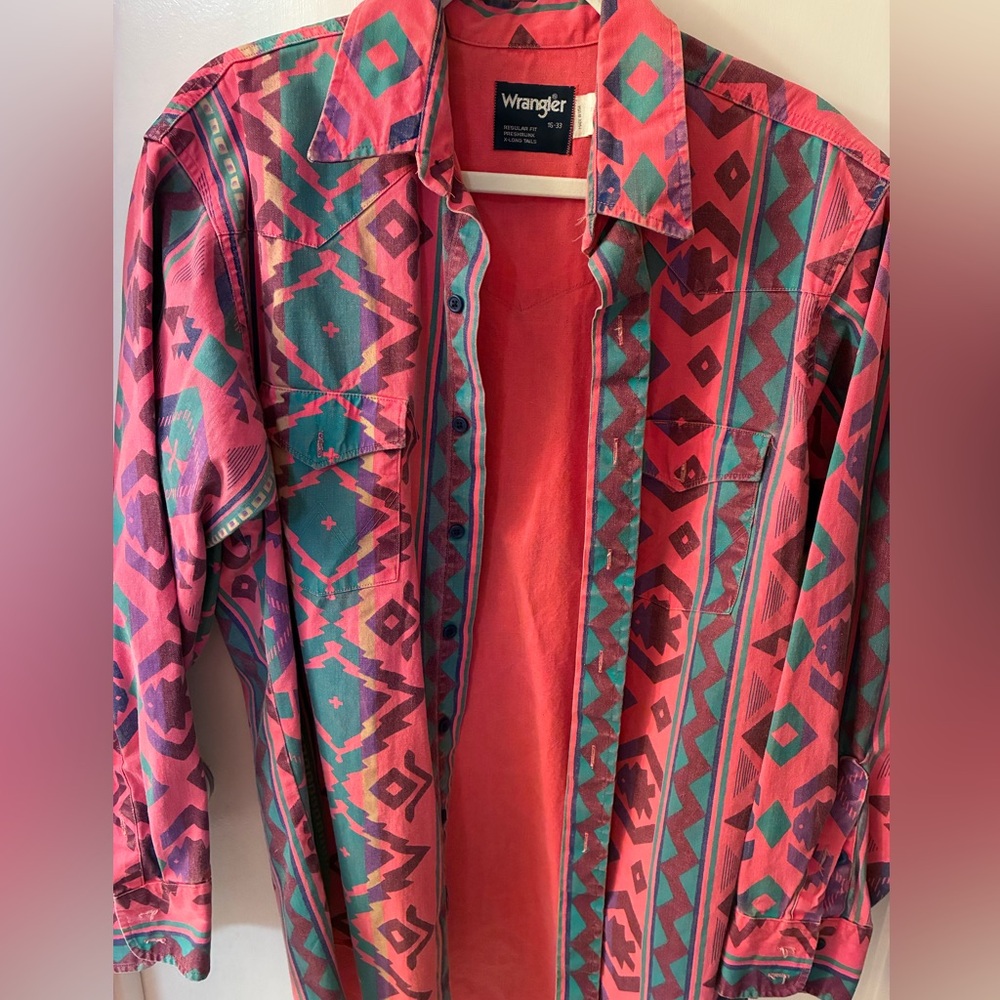 Wrangler men’s XL vintage Geometric Shirt